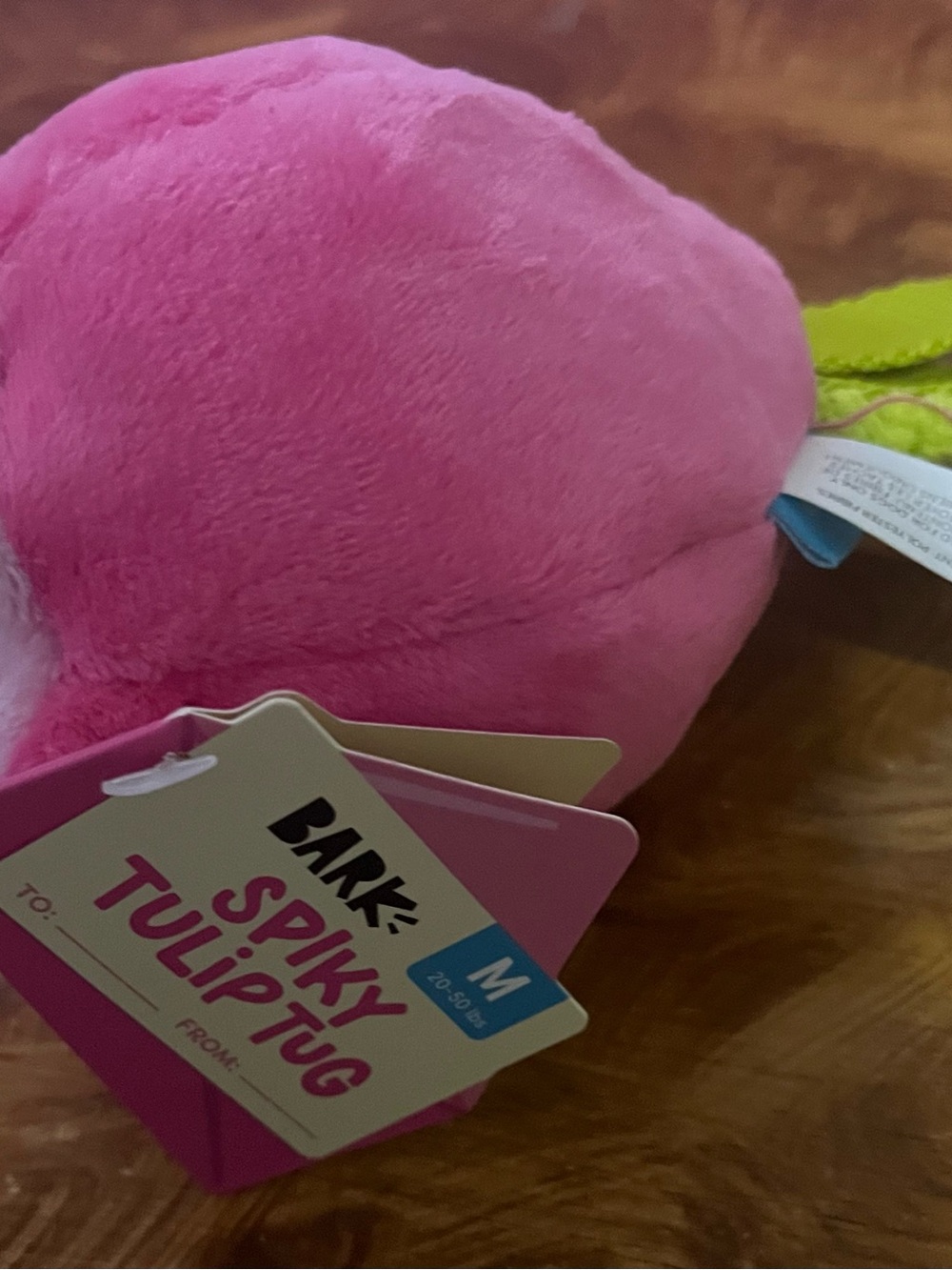 Bark Pink Spiky Tulip Tug Plush Toy
